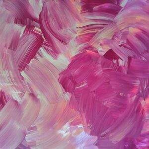 beautiful, pink hued abstract astrological channeled painting