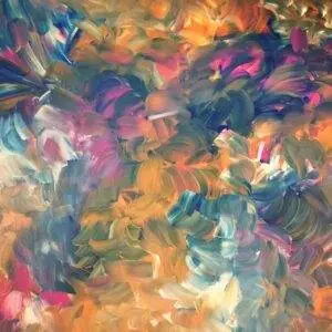 beautiful, colorful abstract astrological channeled painting